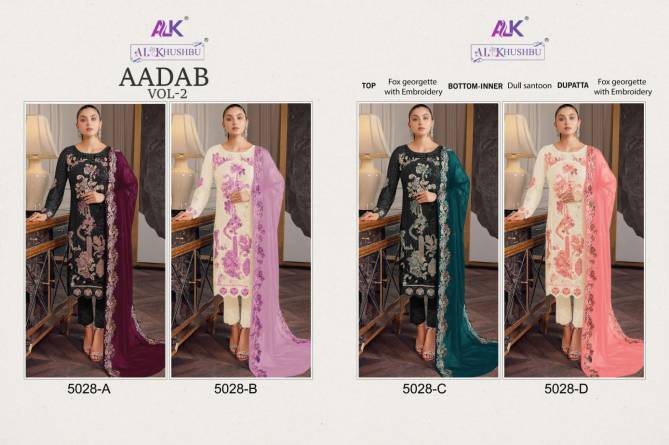 Alk Khushbu Aadab Vol 2 Georgette Pakistani Suits Catalog
